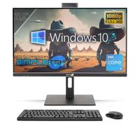 SIMPLETEK - PC Tout-en-Un 21,5" Full HD Core i5 | Windows 10 Pro, 8 Go de RAM et 240 Go de SSD | avec Souris et Clavier sans Fil, Webcam intégrée, Wi-FI et HDMI