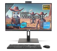 SIMPLETEK - PC Tout-en-Un 21,5" Full HD Core i5 | Windows 11 Pro, 8 Go de RAM et 240 Go de SSD | avec Souris et Clavier sans Fil, Webcam intégrée, Wi-FI et HDMI