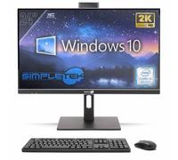 SIMPLETEK - PC Tout-en-Un 24" 2K 75 Hz Core i3 8e génération | Windows 10 Pro | 8 Go de RAM - 240 Go de SSD | Ordinateur Tout-en-Un, Support VESA, Webcam intégrée, Support réglable