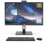 SIMPLETEK - PC Tout-en-Un 24" 2K 75 Hz Core i3 8e génération | Windows 11 Pro | 8 Go RAM - 240 Go SSD | Ordinateur Tout-en-Un, Support VESA, Webcam intégrée, Support réglable