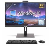 SIMPLETEK - PC Tout-en-Un 24" 2K 75 Hz Core i5 8e génération | Windows 10 Pro | 8 Go de RAM - 240 Go de SSD | Ordinateur de Bureau, Support VESA, Webcam intégrée, Support réglable
