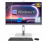 SIMPLETEK - PC Tout-en-Un 24" 2K 75 Hz Core i5 8e génération | Windows 10 Pro, 8 Go de RAM et 240 Go de SSD | Ordinateur Tout-en-Un, Support VESA, Webcam intégrée, Support réglable