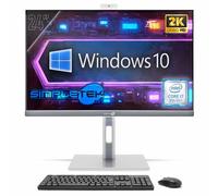 SIMPLETEK - PC Tout-en-Un 24" 2K 75 Hz Core i7 8e génération 4 GHz | Windows 10 Pro, 8 Go de RAM et 240 Go de SSD | Ordinateur Tout-en-Un, Support VESA, Webcam intégrée, Support réglable