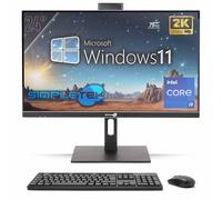 SIMPLETEK - PC Tout-en-Un 24" 2K 75 Hz Core i9 GTX 1660 6 Go GDDR6 | Windows 11 Pro | 16 Go RAM - 480 Go SSD | Ordinateur Tout-en-Un VESA Webcam intégrée