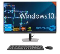 SIMPLETEK - PC tout-en-un 24" FHD 60 Hz Core i3 Windows 10 | Carte vidéo dédiée GTX1650 4 Go | 16 Go RAM SSD 2 To | Travail, Gaming