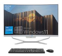 SIMPLETEK PC tout-en-un 24" Full HD Incurvé Core i5 jusqu'à 3,30 GHz Windows 11 Pro 16 Go RAM SSD 2 To + 240 Go Webcam 1080p WiFi5 BT HDMI Ordinateur fixe Aio Home école travail
