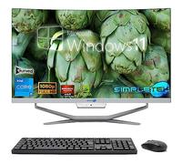 SIMPLETEK - PC tout-en-un avec écran incurvé 24" Core i5 | Carte vidéo Nvidia GT710 de 2 Go | Windows 11 | 16 Go RAM SSD 480 Go | Idéal pour bureau, école, maison