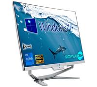 SIMPLETEK - PC tout-en-un avec écran incurvé 24" FHD Core i7 Jusqu'à 3,60 GHz Windows 10 Pro Webcam intégrée avec souris et clavier sans fil | 8 Go RAM SSD 120 Go