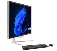 SIMPLETEK PC tout-en-un i5 jusqu'à 3,20 GHz 4 Go RAM SSD 120 Go Windows 10 Pro | Écran 24" FHD Webcam intégrée WiFi BT LAN HDMI | Ordinateur fixe maison bureau école travail