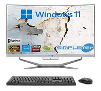 SIMPLETEK - PC tout-en-un incurvé 24" Core i5 Carte vidéo RX550 4 Go Windows 11 | 16 Go RAM SSD 960 Go | Travail, Gaming