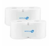 SIMPLETEK - Rouleau de papier Milleusi - Gaufré 2 Voiles Pure Cellulose | Haute Absorption - Respectueux de l'environnement | Lot de 4 rouleaux