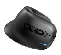 SIMPLETEK - Souris verticale ergonomique sans fil - Sans fil 2,4 GHz - DPI réglable jusqu'à 3200-6 boutons - Design noir - Récepteur USB inclus