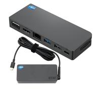SIMPLETEK Station d'accueil Usb-C Travel Hub avec bloc d'alimentation 65 W 5 ports inclus - HDMI - VGA - USB 3.0 - USB 2.0 - Gigabit Ethernet (RJ45) et Power Pass-through Usb-C