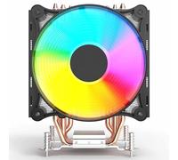 Simpletek - Système de refroidissement par air CPU Socket LGA 2011| Dissipateur pour processeur | RGB | 1650RPM | DC 12V 180W | 13.2mm-H20 | 6 Copper Heat Pipe
