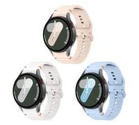 SimpleThings Bracelet de Sport en Silicone pour Galaxy Watch 7 40mm/44mm - Sans Gap pour Samsung Galaxy Watch 7/6/5/4 Homme et Femme - Étanche pour le Travail