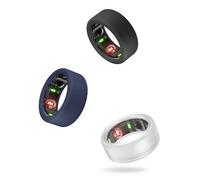 SimpleTings Coque de protection pour Oura Ring Gen4, Ultrahuman, Ringcon, Samsung Galaxy (noir + bleu moyen + transparent, S: 6/7/8/9/10)