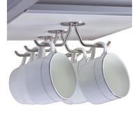 simpletome 3 Pcs Porte Tasse Suspendu Crochet Tasse Suspendu Porte Tasse à Café sous Placard Armoire avec 2 Vis pour Mugs Tasses à Café Tasses à Bière (3pcs, Acier inoxydable SUS304)