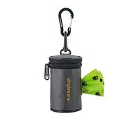 simpletome Distributeur de sac chien pour ceinture de laisse Imperméable 1680D Oxford YKK Fermeture éclair (Gris)