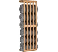 simpletome Serviette de Bain Porte Serviettes Hauteur Réglable Support Mural Salle De Bain Étagère Organisateur Acier Au Carbone (Hêtre)