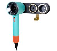 simpletome Support Seche Cheveux Mural pour Tous Les Magnétiques Haute Vitesse Sèche-Cheveux avec Crochet pour Cordon d'alimentation (Alliage d'aluminium, Noir)