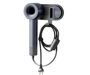 simpletome Support Seche Cheveux Mural pour Tous Les Magnétiques Haute Vitesse Sèche-Cheveux avec Crochet pour Cordon d'alimentation (Plastique ABS, Gris)