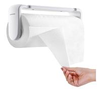 simpletome Supports pour Papier Essuie-Tout Une DÉCHIRURE d'une Main Bras De Tension Adaptatif Longueur Réglable 9,4-11 pouces/24-28 cm (Blanc)