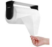 simpletome Une DÉCHIRURE À Une Main Supports pour Papier Essuie-Tout en Aluminium Auto-adhésif Porte-Papier de Cuisine fixé au Mur Porte-Papier de Cuisine (Noir)