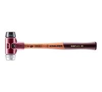 Simplex 3029.030 Marteau sans danger en caoutchouc et métal souple avec boîtier en fonte malléable et manche en bois de qualité supérieure Diamètre : 30 mm