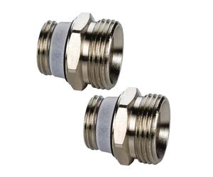 Simplex D5 ½" x ¾" Kit de raccordement Ni avec cône européen pour radiateurs avec vanne intégrée - Jeu D5 (2st) - F10391