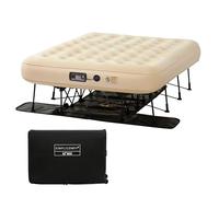 Simpli Comfy Queen EZ Bed Matelas gonflable auto-gonflant avec cadre intégré, pompe et valise à roulettes, lit gonflable avec roues