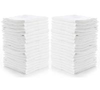 Simpli-Magic 79155 Lot de 40 Gants de Toilette en Coton Blanc 30,5 x 30,5 cm