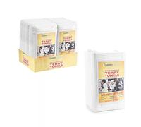 Simpli-Magic 79421 Lot de 240 Serviettes éponge en Coton Doux de qualité Commerciale Blanc