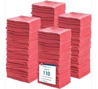 Simpli-Magic Cotton Shop Lot de 100 Serviettes de qualité Commerciale, Rouge, Dimensions : 35,6 x 30,5 cm
