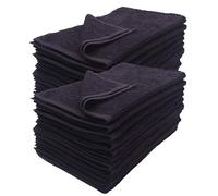 Simpli-Magic Lot de 12 essuie-Mains en Coton, 40,6 x 68,6 cm, Noirs, Non résistants à l'eau de Javel