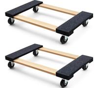 Simpli-Magic Lot de 2 roulettes pivotantes en Bois Dur de 76,2 x 45,7 cm Capacité 900 g