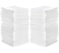 Simpli-Magic Lot de 40 débarbouillettes en Coton Blanc, Taille : 30,5 x 30,5 cm