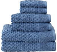 Simpli-Magic Lot de 6 Serviettes de Bain Diamant (Bleu)