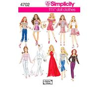 Simplicité 11 1/2 Fashion Doll Vêtements-Unitaille