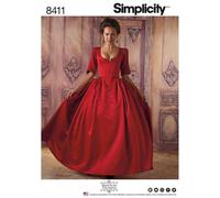 Simplicité 8411 Robe Costume Du 18ème Siècle Taille 6-14 14-22