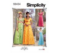 Simplicity Patron de couture SS9434BB Robes style régence pour femmes Blanc