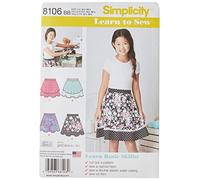 Simplicité Apprendre à Coudre Jupe pour Fille et Filles Plus Patron de Couture, Papier