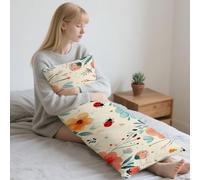 Simplicité Coussin de Grossesse 50x130cm Oreiller de Corps Fleur Housse Coussin pour Dormeur Long Sur Le Côté,Traversin Oreiller de Corps Velour Pillow Case pour Maison Chambre lit Canapé LYD140