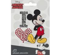 Simplicité Disneyi Amour Mickey Applique avec Strass, Polyester, Multicolore, 10.34 x 14.22 x 0.23 cm