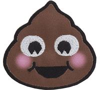 Simplicité Poo Emoji Iron on Applique, Polyester, Multicolore, 7.9 x 8.51 x 0.2 cm