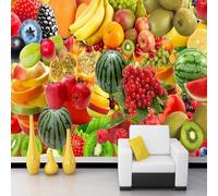 Simplicité Relief Couleurs Vives Fruits Papier Peint 3d Moderne Soie Texturée Haut De Gamme IdéAl Pour Le Salon Et La Chambre à Coucher-250cm×170cm