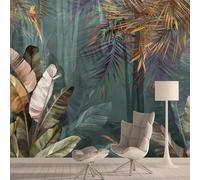 Simplicité Relief Multicolore Plantes Feuilles Papier Peint 3d Moderne Soie Texturée Haut De Gamme IdéAl Pour Le Salon Et La Chambre à Coucher-250cm×170cm