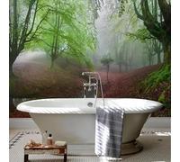 Simplicité Relief Vert Jungle Rivière Papier Peint 3d Moderne Soie Texturée Haut De Gamme IdéAl Pour Le Salon Et La Chambre à Coucher-430cm×300cm