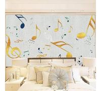 Simplicité Rétro Musique Symboles Art Papier Peint 3d Moderne Soie Texturée Haut De Gamme IdéAl Pour Le Salon Et La Chambre à Coucher-250cm×170cm