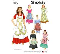 Simplicité Us8827apattern 8827 Patron tabliers, papier, Blanc, A (s/m/L)