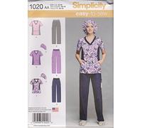Simplicity 1020 Taille AA 10/12/14/16/45,7 cm Tailles et Plus Gommage Taille Pantalon et Tops Patron de Couture